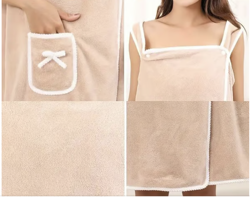 Plus Size Women's Wearable Shower Skirt