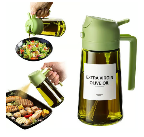 🎁HOT SALE💕2 in 1 Glass Oil Sprayer & Dispenser🔥