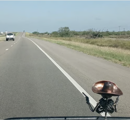 Cowboy Skull Gunslinger Hood Ornament Sculpture