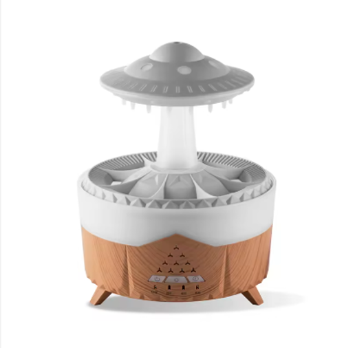 UFO Raindrop 350ml LED Colorful Night Light Aromatherapy Humidifier Electric Plastic for Household Use for Bedroom Desktop