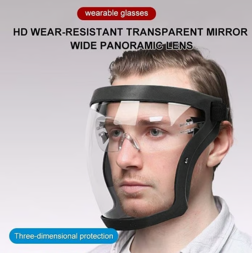 💕Anti-Fog Protective Full Face Shield（One photo, two outcomes.）