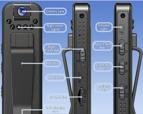 🏆Flash Sale⚡ 50K+ SOLD! Almost Gone-🔥HD 1080P Rechargeable Mini Body Camera With Night Vison&Rotating Lens📷️