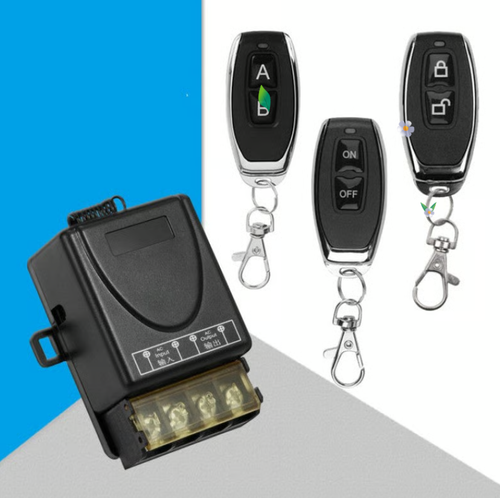 Wireless remote control switch and receiver kit, no wiring