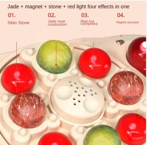 Heating Electric Vibration 12V 24W Body Slimming Belt Waist Kneading Stone Needle Automatic Jade Roller Abdominal Massager