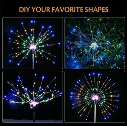 😀Vodotěsné solární zahradní světlo s ohňostrojem Buy one get one free😁