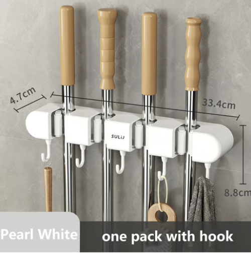 💖 Multifunctional Mop Holder with Hook
