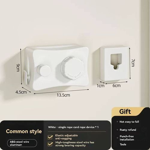 Invisible clothesline, no drilling required, retractable clothes drying device for indoor use on balconies.