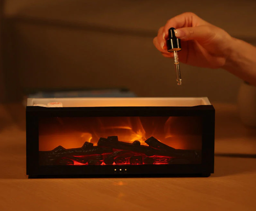 50% DE RÉDUCTION - DERNIER JOUR ! 💦 Diffuseur d'Humidité avec Flamme de Cheminée - 7 Couleurs LED et Télécommande, Ambiance Apaisante pour Maison