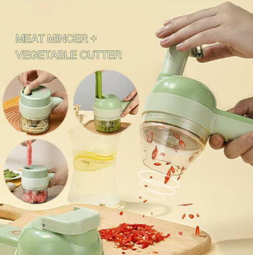 4 In 1 Handheld Electric Vegetable Cutter Set🥗
