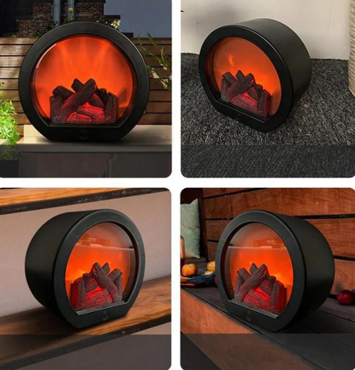 Vlamloze LED-haardlantaarn— Breng de gezellige gloed van een open haard naar elke muur!