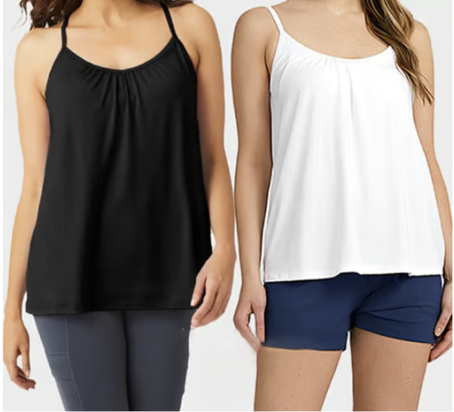 Loose-fitting Tank Top With Built-in Bra（Buy one）（Plus-size underwear, please specify color and size.）