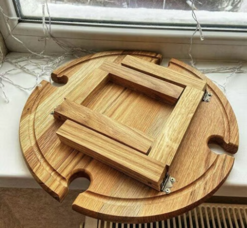 🥳Wooden Outdoor Folding Picnic Table-With Glass Holder