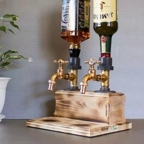 Liquor Alcohol Whiskey Wood Dispenser