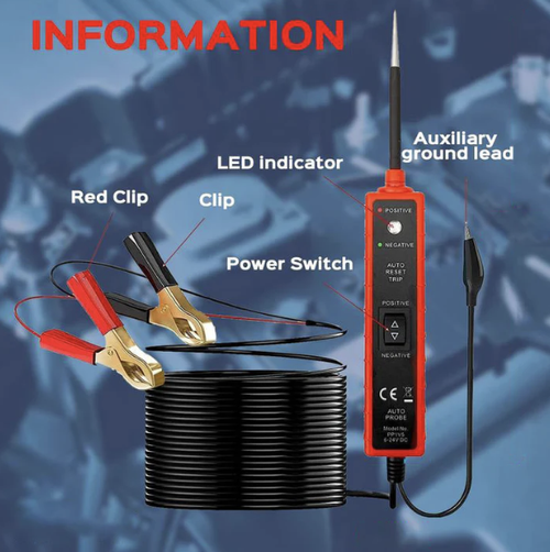 🚗6-24V DC Automotive Electrical System Circuit Tester