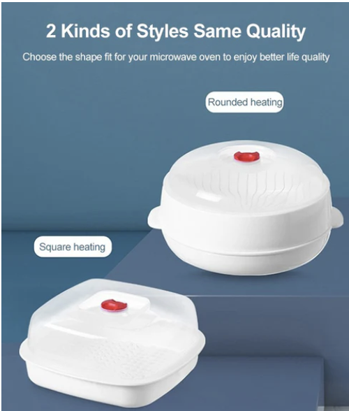 🍲 50% OFF NOW! 🔥 Microwave Steamer Oven - Healthy Steam Cooking & Defrosting, Compact Design for Easy Storage 🥦📦