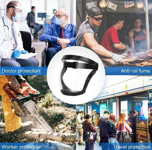 💕Anti-Fog Protective Full Face Shield（One photo, two outcomes.）