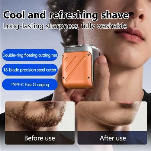 Mini dual-head design, fully washable, experience the efficient and portable art of shaving