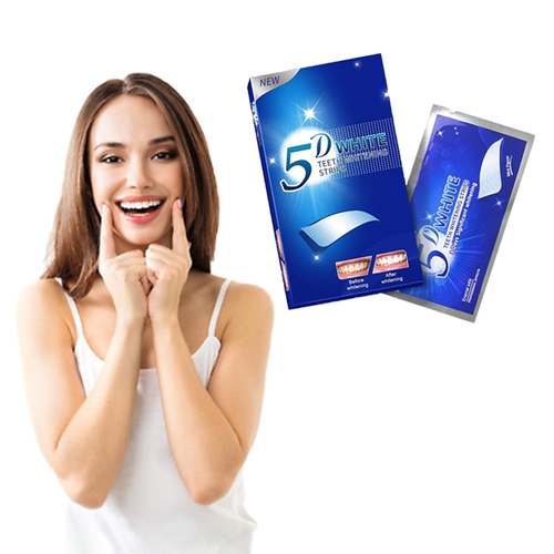 Say goodbye to embarrassing yellow teeth! 5D-cut dental tape ensures a snug, non-slip fit and visibly whitens teeth in 14 days!