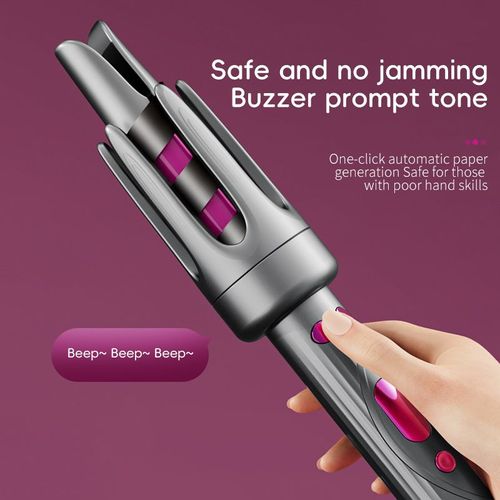 Long-lasting, long-lasting curling iron for long waves. Fully automatic, perfect for lazy hair. Negative ion treatment for frizz-free hair. Smart LCD screen for anti-scalding.