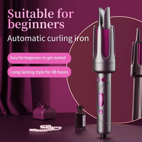 Long-lasting, long-lasting curling iron for long waves. Fully automatic, perfect for lazy hair. Negative ion treatment for frizz-free hair. Smart LCD screen for anti-scalding.