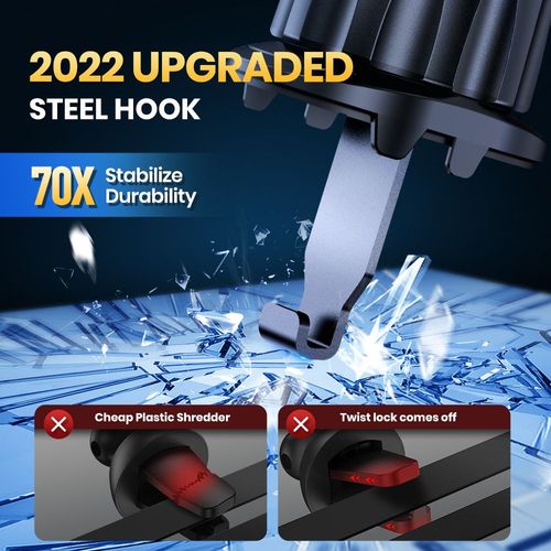TOPKD36 Car Phone Holder: 360° Rotating Air Vent Holder + Strong Gravity Hook + Universal Phone Navigation