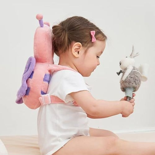 Baby Anti-Fall Pillow Head Protection Pillow Child Safety Cushion Toddler Bump Protection Hat Crystal Velvet Multifunctional Toy Infant Pillow