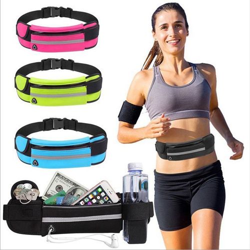 Solid-Color Outdoor Sports Waist Bag - Large Capacity Hiking and Running Waist Bag - Portable Sweat-Resistant Waist Bag