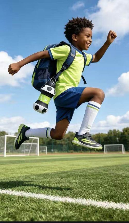 Football Folding Silicone Water Bottle