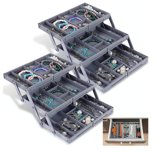 😀Multi-Level Smart Drawer Organizer