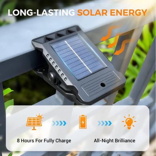 Outdoor Solar Clip Light with Motion Sensor