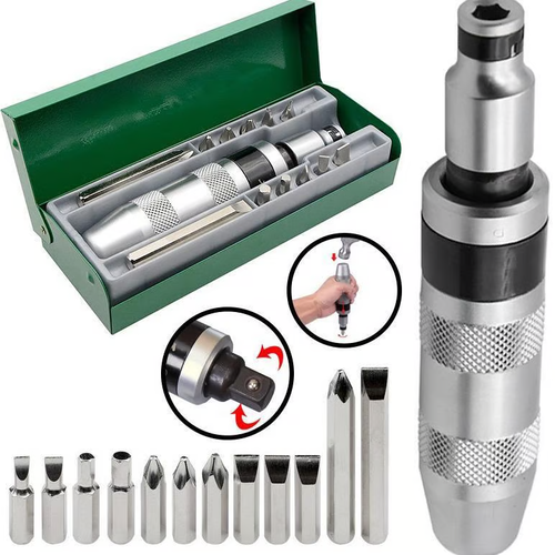 😀🔧 13PCS Heavy-Duty Impact Driver Set – CR-V Steel | Anti-Rust | Professional Grade😀