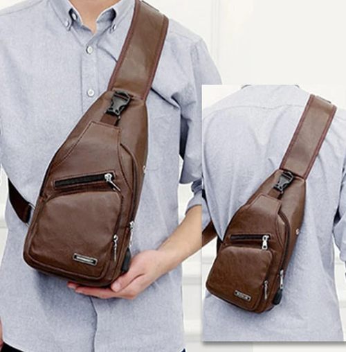 Leisure Fashion USB Charging Case Crossbody Bag