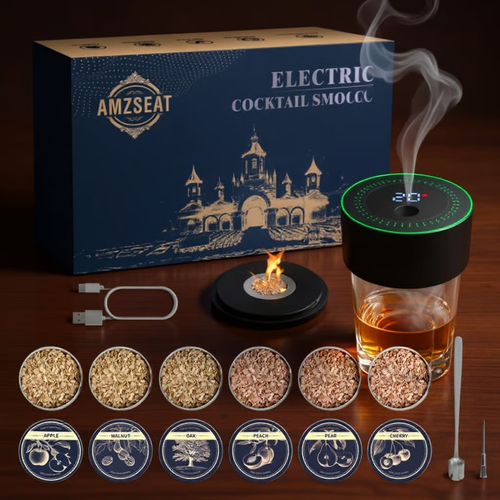 😀🔥2026 New Electric Whiskey Smoker Kit with 6 Wood Chips