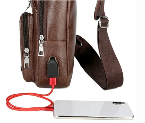 Leisure Fashion USB Charging Case Crossbody Bag