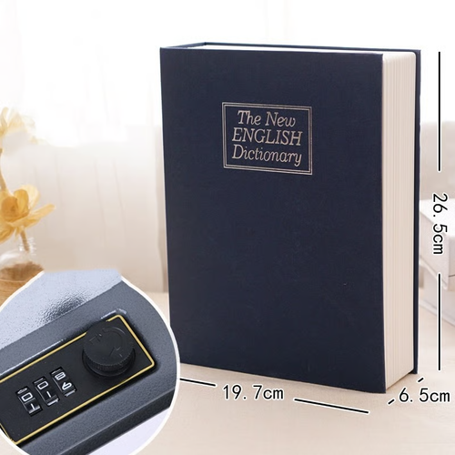 😀🔥Large size🔥2026 NEW ARRIVAL🔥Simulated Book Safe, Combination Book-style Cash Lock Box, Secret Hidden Storage Box