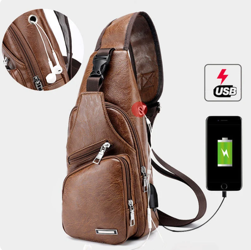 Leisure Fashion USB Charging Case Crossbody Bag