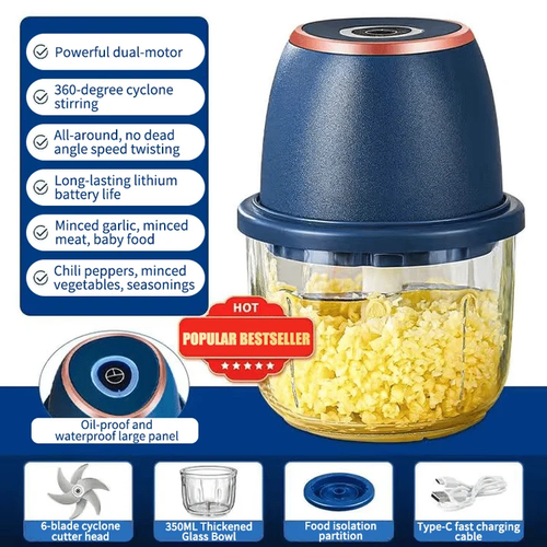 Wireless Mini Electric Garlic Press — Powerful and efficient, easy to clean, an essential kitchen gadget 🔪