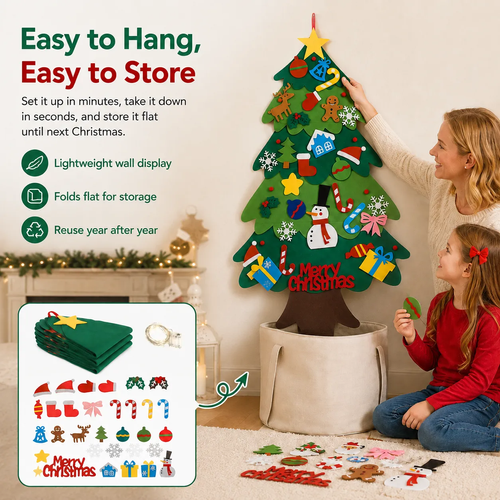 🎄✨New DIY Felt Christmas Tree Set🎁limited 50% off
