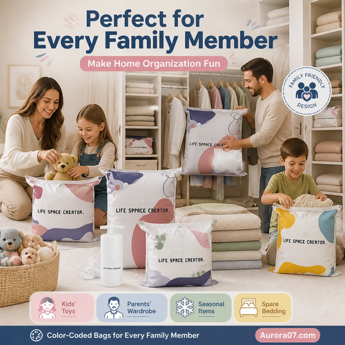🧳Vacuum Storage Bags – Press & Seal (70cm*50cm*30cm,PACK OF 3)