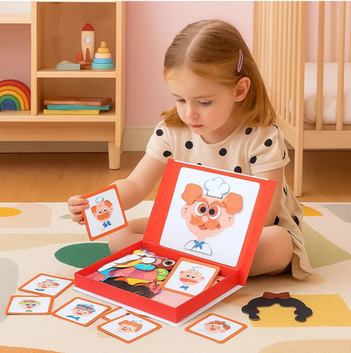 Educational facial expression learning puzzle for children