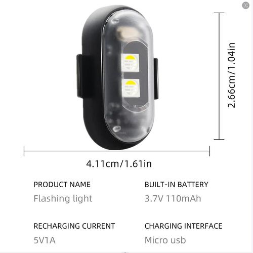4-Pack Wireless LED Strobe Lights with Remote Control | Flashing Warning Lights for Cars, Motorcycles, Drones & Bikes | 7 Colors + DIY Modes, USB Rechargeable Aviation Lights