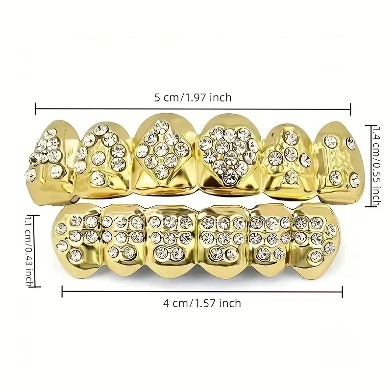 18K Gold-plated Playing Card Heart-shaped Braces