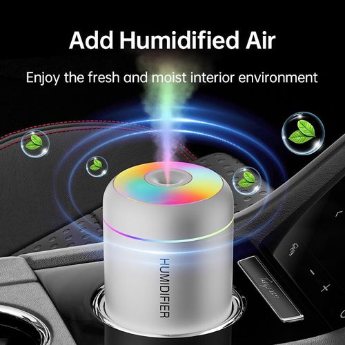 Mini Car Humidifier Nano Mist with Colorful LED Light - Portable USB Aromatherapy Diffuser for Nigeria