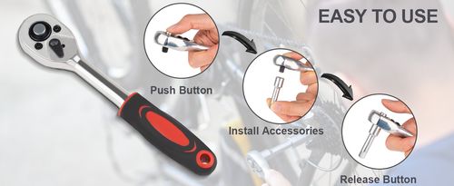 46-Piece Heavy-Duty Socket Wrench & Bit Tool Set – Perfect for Auto, Motorcycle & Home Repairs