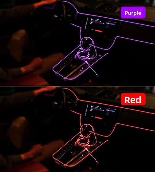 4M Car Interior LED Ambient Light Strip, 12V Cigarette Lighter Plug And Play Car Neon Atmosphere Lamp