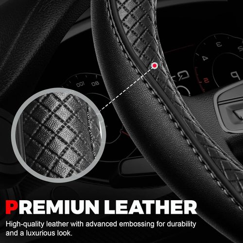 Universal Microfiber Leather Steering Wheel Cover