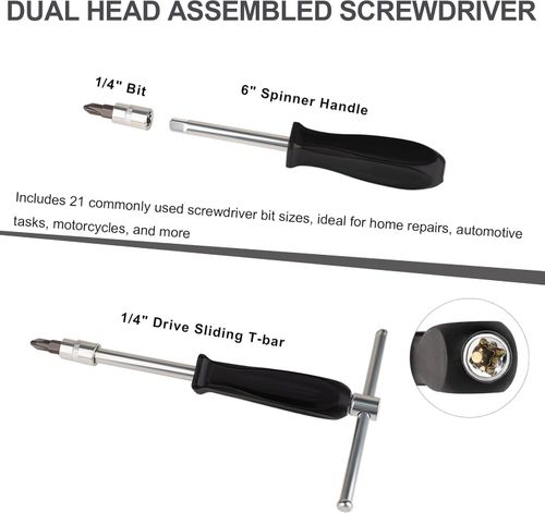 46-Piece Heavy-Duty Socket Wrench & Bit Tool Set – Perfect for Auto, Motorcycle & Home Repairs