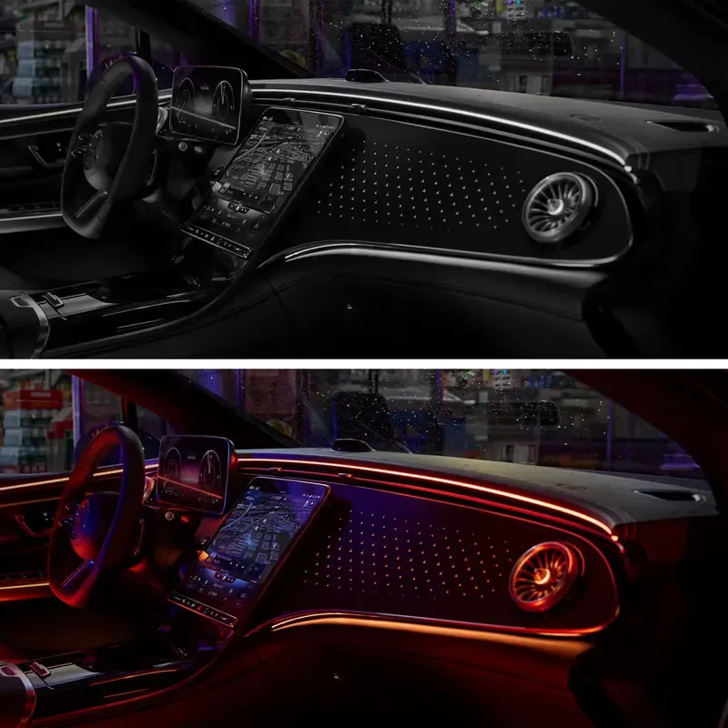 Premium 4M 7-Color Ambient Neon Light Strip – USB Car Interior Atmosphere Kit with DIY Cut (Luxury Edition)