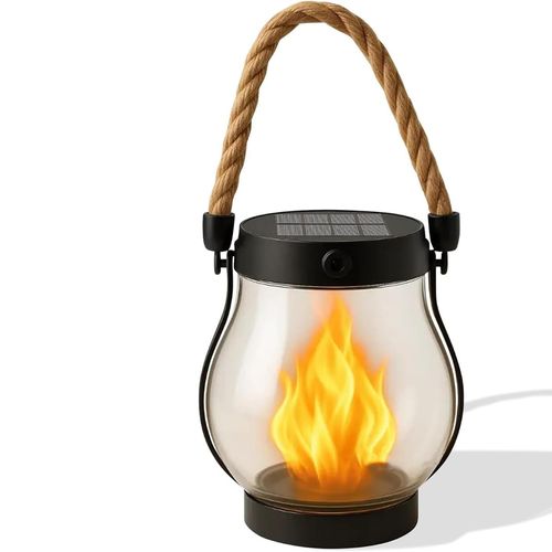Sun-Powered Flame Ambience Lamp