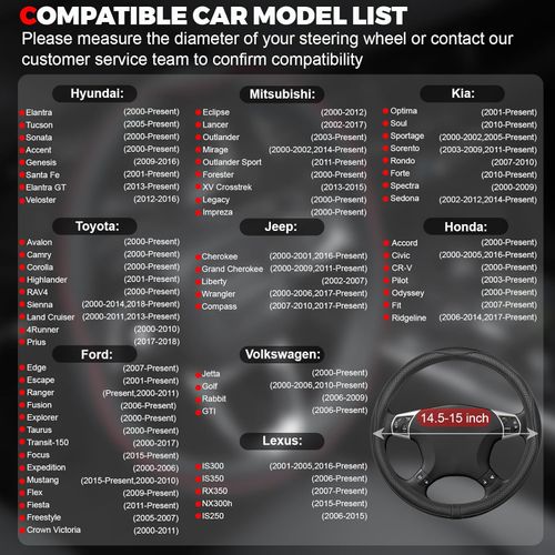 Universal Microfiber Leather Steering Wheel Cover